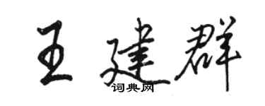 駱恆光王建群行書個性簽名怎么寫