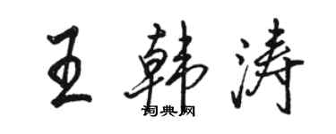 駱恆光王韓濤行書個性簽名怎么寫