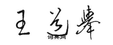 駱恆光王道舉草書個性簽名怎么寫