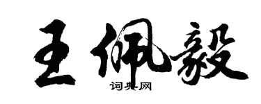 胡問遂王佩毅行書個性簽名怎么寫