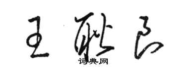 駱恆光王耿良草書個性簽名怎么寫