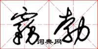 朱錫榮霧勃草書怎么寫