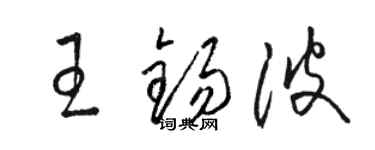 駱恆光王錫波草書個性簽名怎么寫