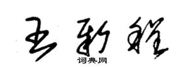 朱錫榮王新程草書個性簽名怎么寫