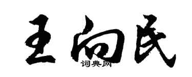 胡問遂王向民行書個性簽名怎么寫