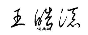梁錦英王皓添草書個性簽名怎么寫
