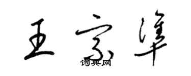 梁錦英王宗準草書個性簽名怎么寫