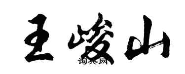 胡問遂王峻山行書個性簽名怎么寫