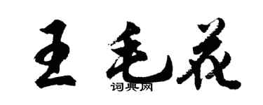 胡問遂王毛花行書個性簽名怎么寫