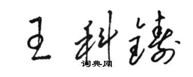 駱恆光王科鑄草書個性簽名怎么寫