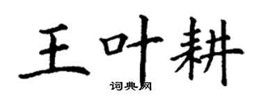 丁謙王葉耕楷書個性簽名怎么寫