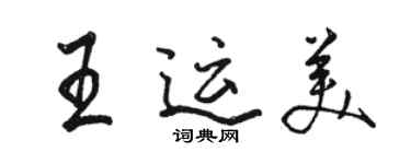 駱恆光王運美行書個性簽名怎么寫