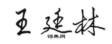 駱恆光王廷林行書個性簽名怎么寫