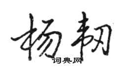 駱恆光楊韌行書個性簽名怎么寫
