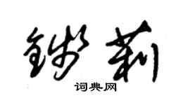 朱錫榮錢莉草書個性簽名怎么寫