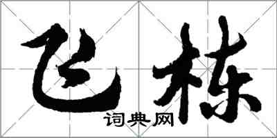 胡問遂飛棟行書怎么寫