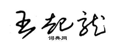 朱錫榮王起龍草書個性簽名怎么寫
