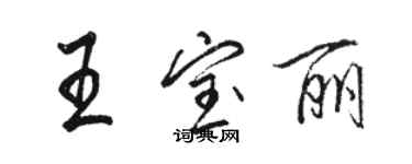 駱恆光王寶麗行書個性簽名怎么寫