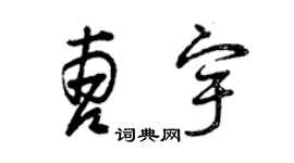 曾慶福曹宇草書個性簽名怎么寫