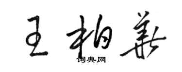 駱恆光王柏華草書個性簽名怎么寫