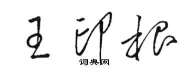 駱恆光王印根草書個性簽名怎么寫