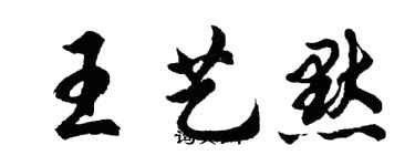 胡問遂王藝默行書個性簽名怎么寫