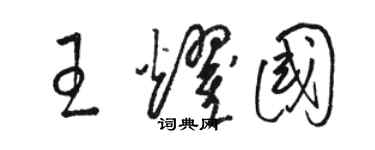 駱恆光王耀國草書個性簽名怎么寫