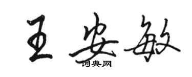 駱恆光王安敏行書個性簽名怎么寫