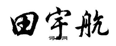 胡問遂田宇航行書個性簽名怎么寫