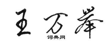 駱恆光王萬舉行書個性簽名怎么寫