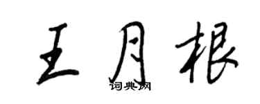 王正良王月根行書個性簽名怎么寫