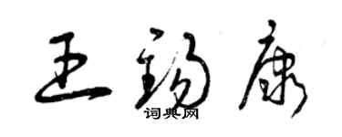 曾慶福王錫康草書個性簽名怎么寫