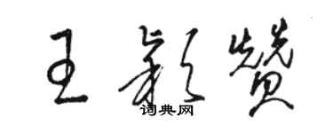 駱恆光王穎贊草書個性簽名怎么寫