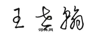 駱恆光王世翰草書個性簽名怎么寫