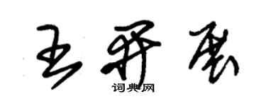 朱錫榮王開展草書個性簽名怎么寫