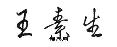 駱恆光王素生行書個性簽名怎么寫