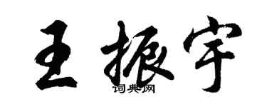 胡問遂王振宇行書個性簽名怎么寫