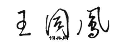 駱恆光王同鳳草書個性簽名怎么寫