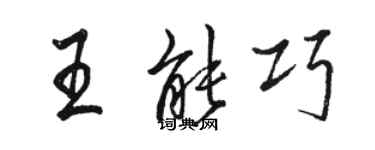 駱恆光王能巧行書個性簽名怎么寫