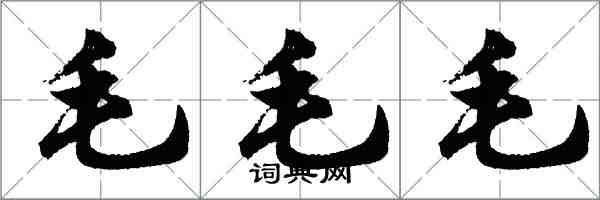 胡問遂毛毛毛行書怎么寫