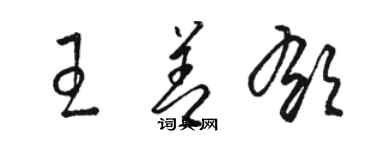 駱恆光王善郁草書個性簽名怎么寫