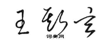 駱恆光王斯玄草書個性簽名怎么寫