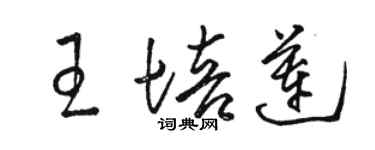 駱恆光王培蓮草書個性簽名怎么寫