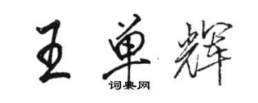 駱恆光王單輝行書個性簽名怎么寫