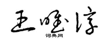 曾慶福王唯諄草書個性簽名怎么寫