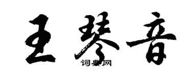 胡問遂王琴音行書個性簽名怎么寫