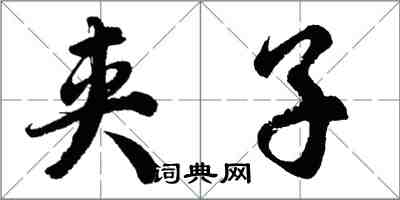 胡問遂夾子行書怎么寫