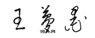 駱恆光王夢墨草書個性簽名怎么寫