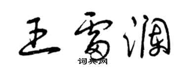 曾慶福王雷瀾草書個性簽名怎么寫