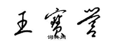 梁錦英王寶營草書個性簽名怎么寫